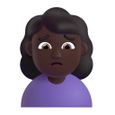 Woman Frowning 3d Dark icon