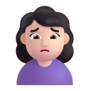 Woman Frowning 3d Light icon