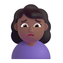 Woman Frowning 3d Medium Dark icon