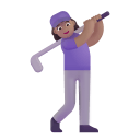 Woman Golfing 3d Medium icon