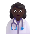 Woman Health Worker 3d Dark icon
