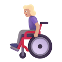 Woman In Manual Wheelchair 3d Medium Light icon
