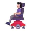 Woman In Motorized Wheelchair 3d Light icon