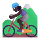 Woman Mountain Biking 3d Dark icon