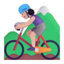 Woman Mountain Biking 3d Light icon