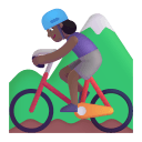 Woman-Mountain-Biking-3d-Medium-Dark icon