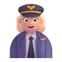 Woman Pilot 3d Medium Light icon