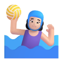 Woman Playing Water Polo 3d Light icon