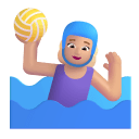 Woman Playing Water Polo 3d Medium Light icon
