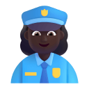Woman-Police-Officer-3d-Dark icon