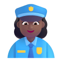 Woman-Police-Officer-3d-Medium-Dark icon