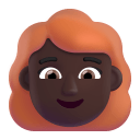 Woman Red Hair 3d Dark icon