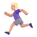 Woman Running 3d Medium Light icon