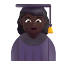 Woman Student 3d Dark icon