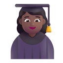 Woman Student 3d Medium Dark icon