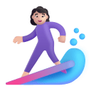 Woman Surfing 3d Light icon