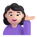 Woman-Tipping-Hand-3d-Light icon