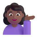 Woman Tipping Hand 3d Medium Dark icon