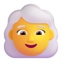 Woman White Hair 3d Default icon