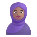 Woman With Headscarf 3d Medium icon