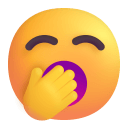 Yawning Face 3d icon