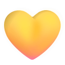 Yellow-Heart-3d icon