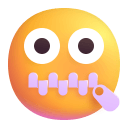 Zipper Mouth Face 3d icon