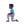 Man Kneeling 3d Dark icon