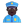 Man Police Officer 3d Dark icon