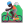Person Mountain Biking 3d Dark icon