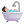 Person Taking Bath 3d Light icon