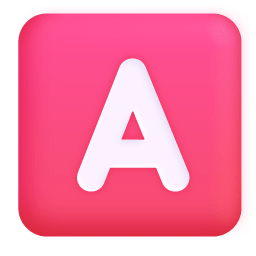 A Button Blood Type 3d icon