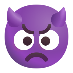 Angry Face With Horns 3d icon