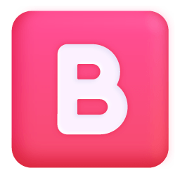 B Button Blood Type 3d icon