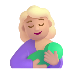 Breast Feeding 3d Medium Light icon