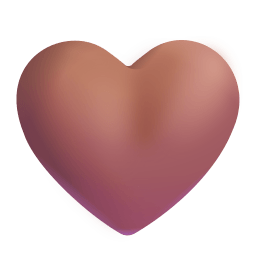 Brown Heart 3d icon