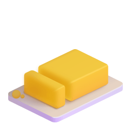 Butter 3d icon