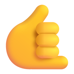 Call Me Hand 3d Default Icon | FluentUI Emoji 3D Iconpack | Microsoft