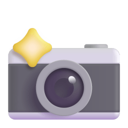 Camera With Flash 3d icon