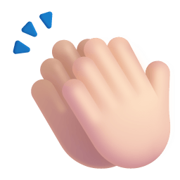 Clapping Hands 3d Light icon