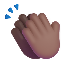 Clapping Hands 3d Medium Dark icon