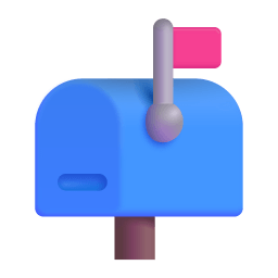 Closed Mailbox With Raised Flag 3d icon