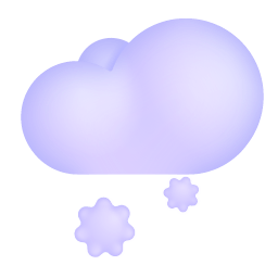 Cloud With Snow 3d icon