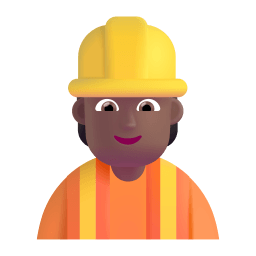 Construction Worker 3d Medium Dark icon