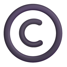 Copyright 3d icon