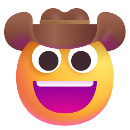 Cowboy Hat Face 3d icon