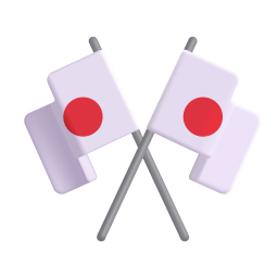 Crossed Flags 3d icon