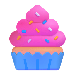 Cupcake 3d icon