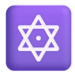 Dotted Six Pointed Star 3d icon