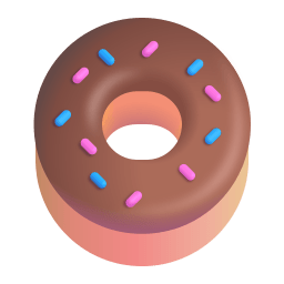 Doughnut 3d icon